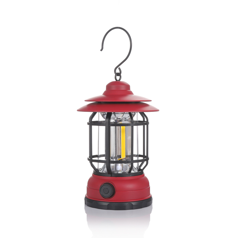 Factory Wholesale Portable Outdoor Lighting USB Rechargeable Hanging Atmosphere Retro Tent Camping Light