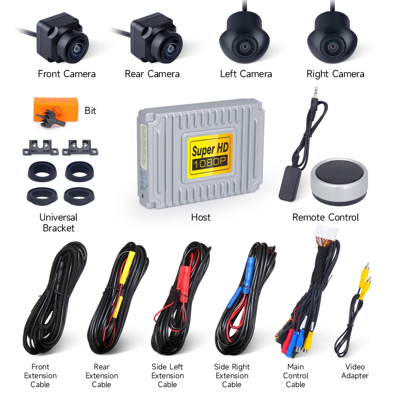 360 Degree Car Rear View Camera Car Rearview Monitor Mini Cameras Universal Car Safety Camera