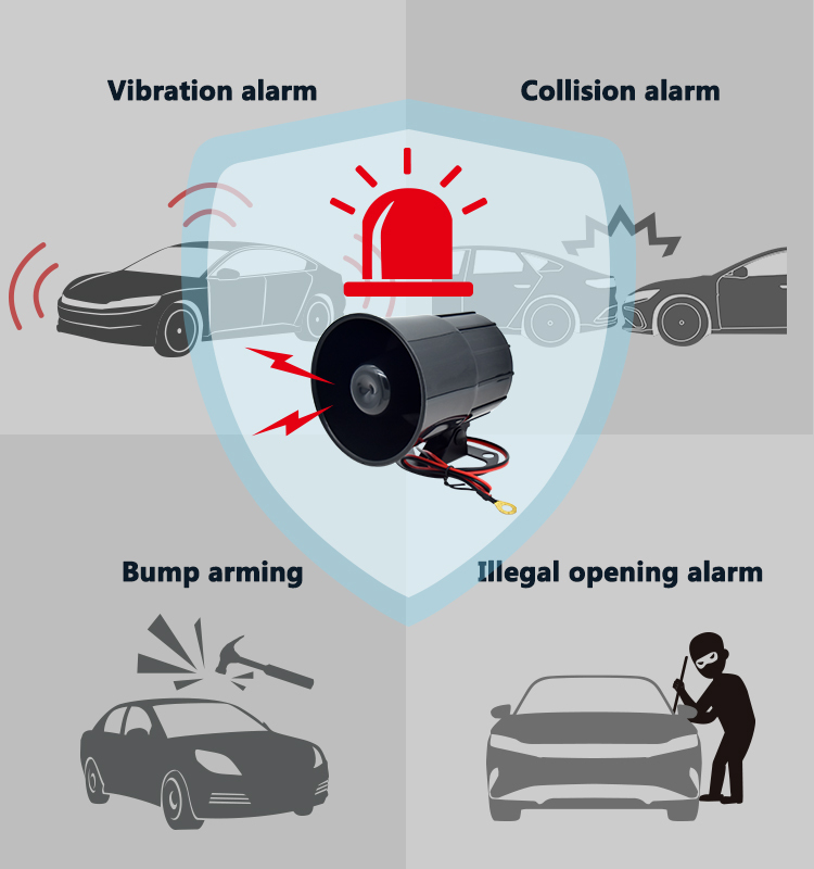 DC 12V Motorcycle Electric System High Security Alarm with Remote Engine Start