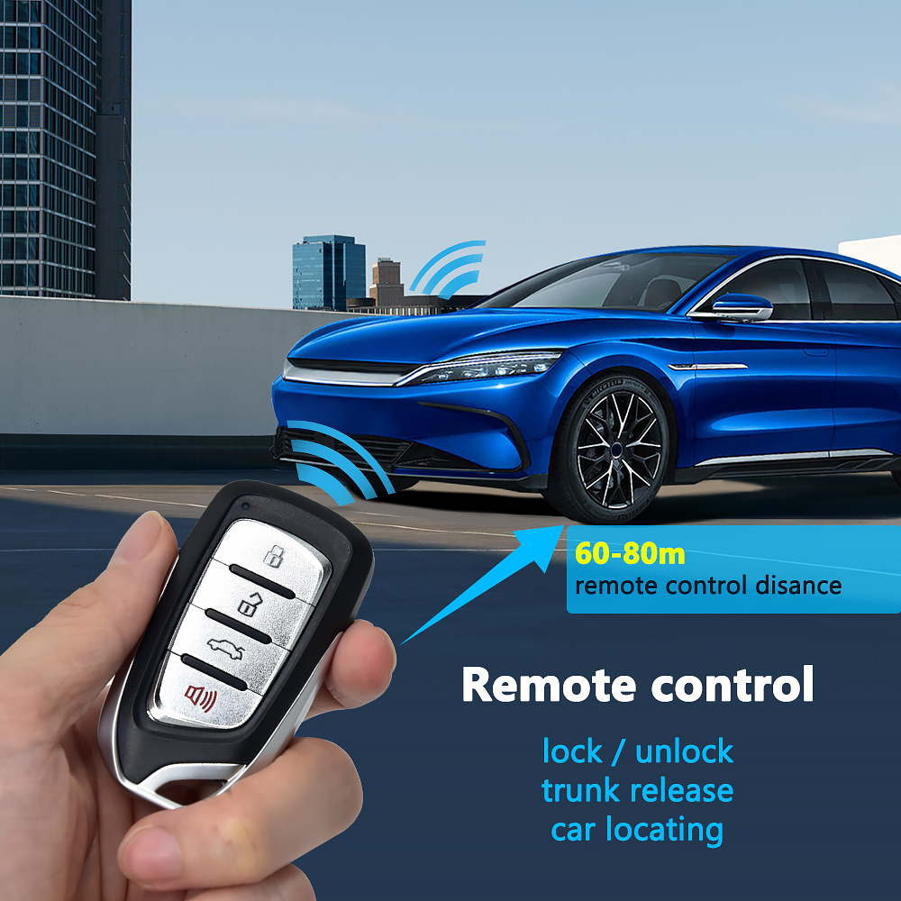 12V Universal Car Unlock Kit Car Alarm System Anti-Hijacking Central Locking System One Way Keyless Entry System