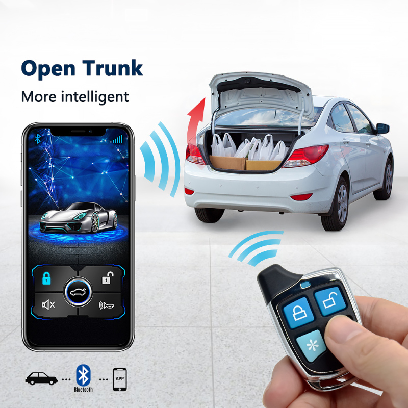Car-Safety RFID Immobilizer Control Distance of 100~200m Anti Theft Remote Start Car Alarm System for Car