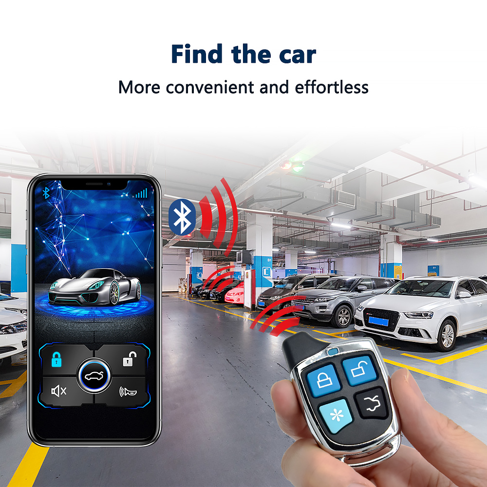 Car-Safety RFID Immobilizer Control Distance of 100~200m Anti Theft Remote Start Car Alarm System for Car