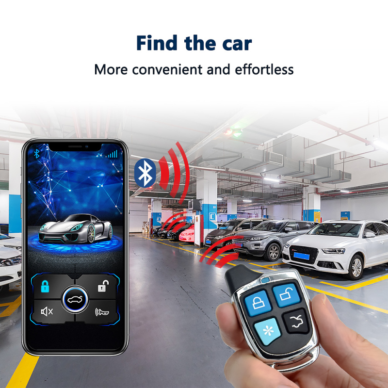 Car-Safety RFID Immobilizer Control Distance of 100~200m Anti Theft Remote Start Car Alarm System for Car