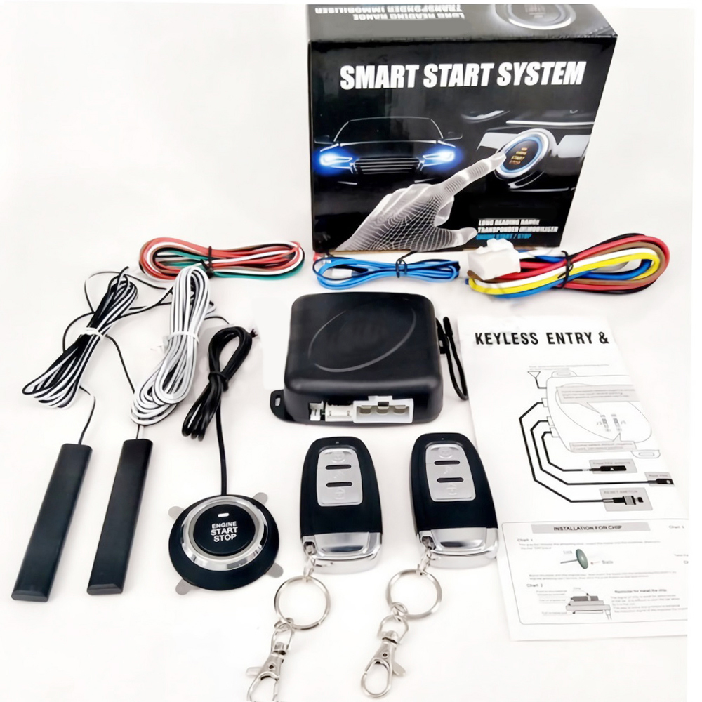 Intelligent Keyless Entry Remote Control Car Alarm System with Push Start