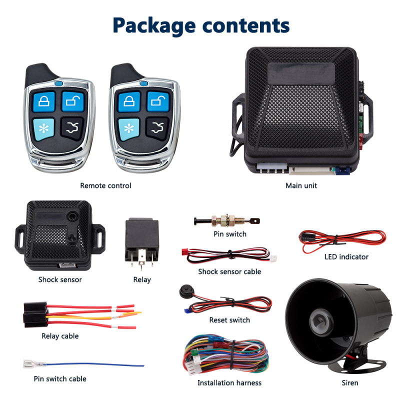 Car-Safety RFID Immobilizer Control Distance of 100~200m Anti Theft Remote Start Car Alarm System for Car