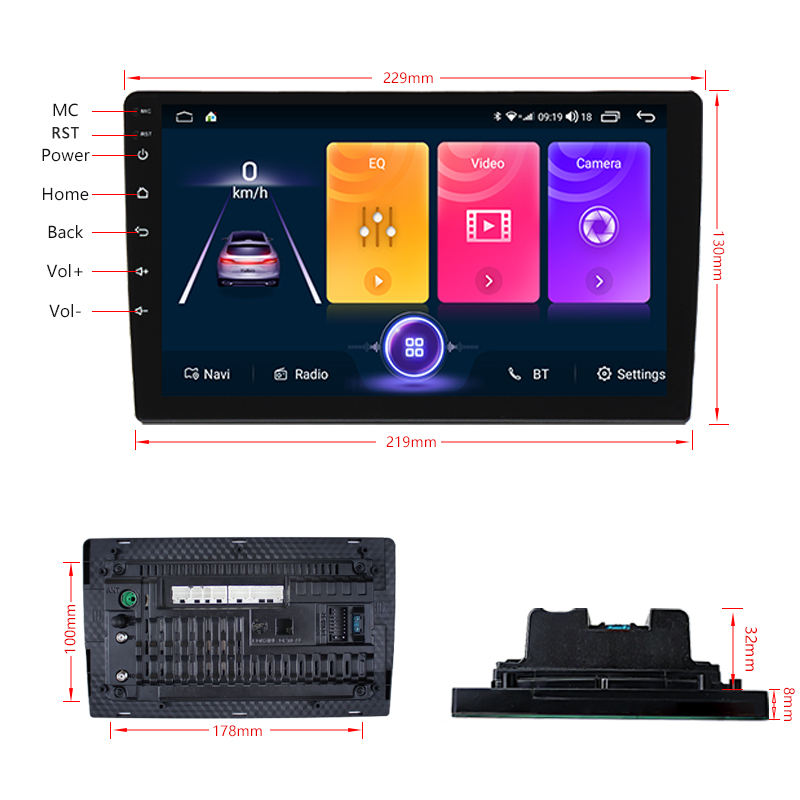 Wholesale Cheap Car Audio 10.1" Android Car DVD Player Accessories Wire Adapter Connector Plug Cable Music Radio for Toyota Corolla 2017-2018