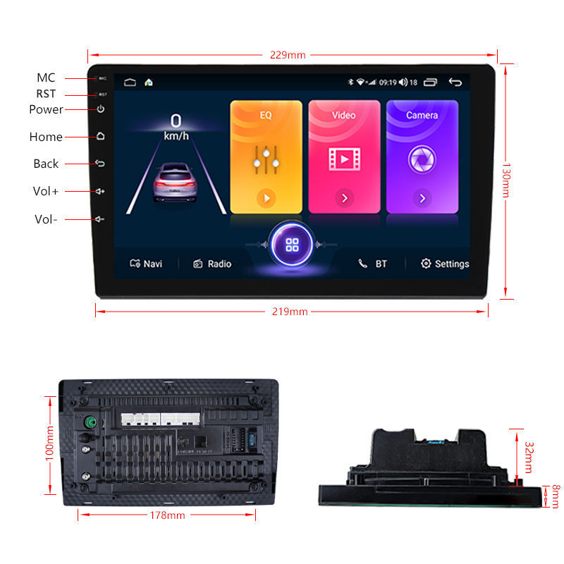 Wholesale Cheap Car Audio 10.1" Android Car DVD Player Accessories Wire Adapter Connector Plug Cable Music Radio for Toyota Corolla 2017-2018