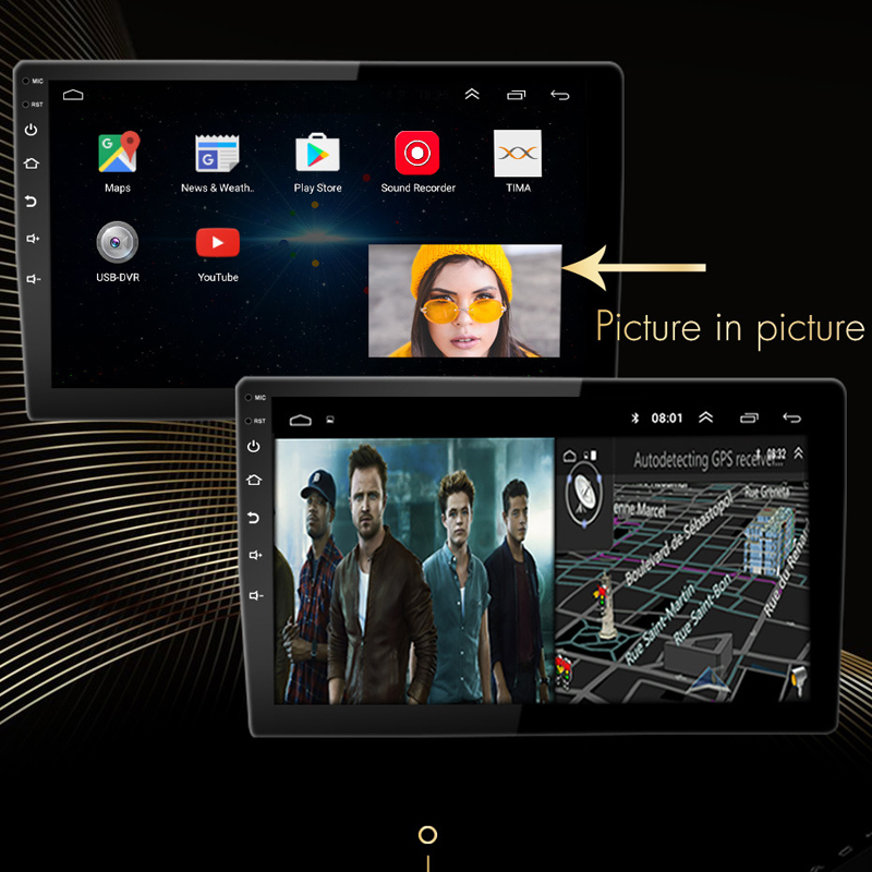 10 Inch Android Screen Car Radio Stereo Multimedia Player Audio System with GPS Navigation for Toyota RAV4 2018 2019