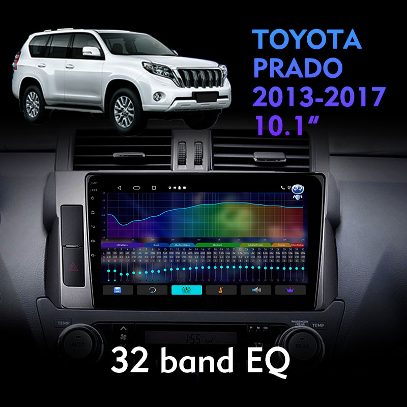 Car Android 10 2DIN WiFi Ai Voice Car Radio Audio for Toyota Prado 2014-2017 Car DVD Player