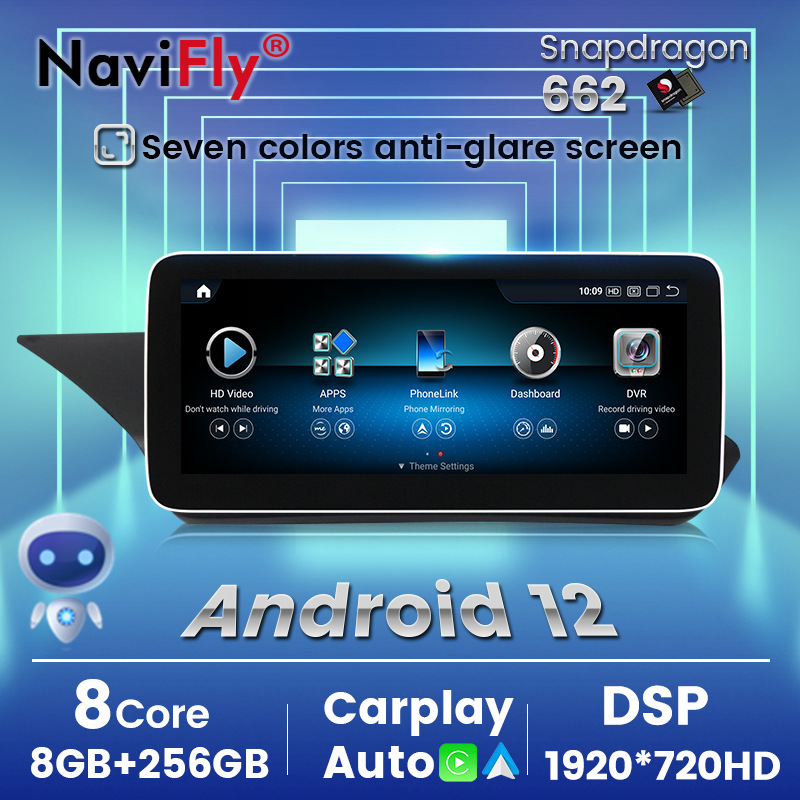 Car Audio 1DIN Touch Screen Multimedia Radio for Mercedes-Benz Carplay Android Stereo GPS Navigation Video Player