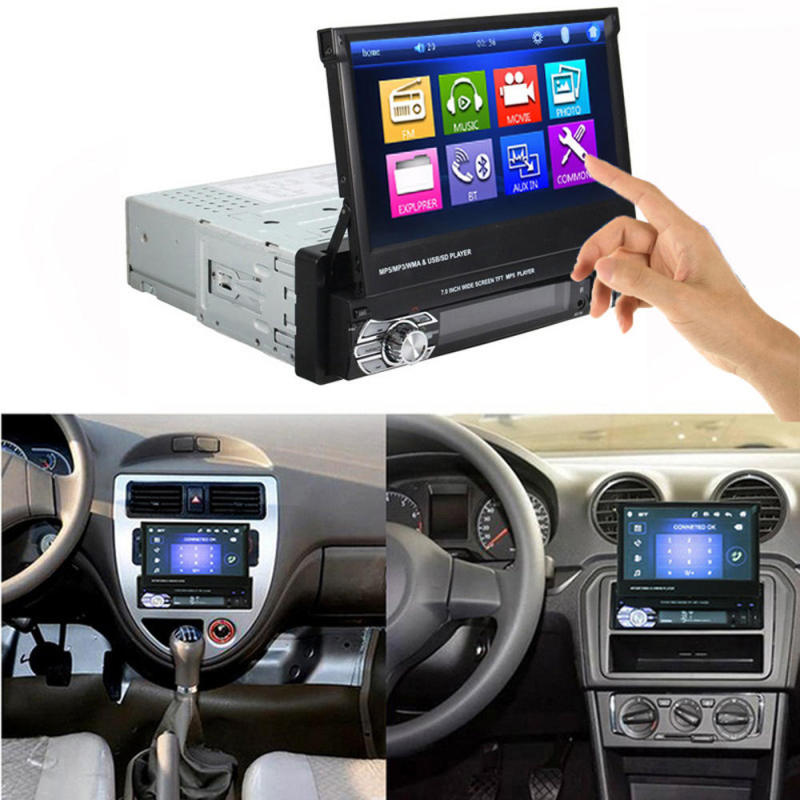 7 Inch Retractable and Detachable Car Screen MP3/MP4/MP5 Players Win-CE Radio Car Audio