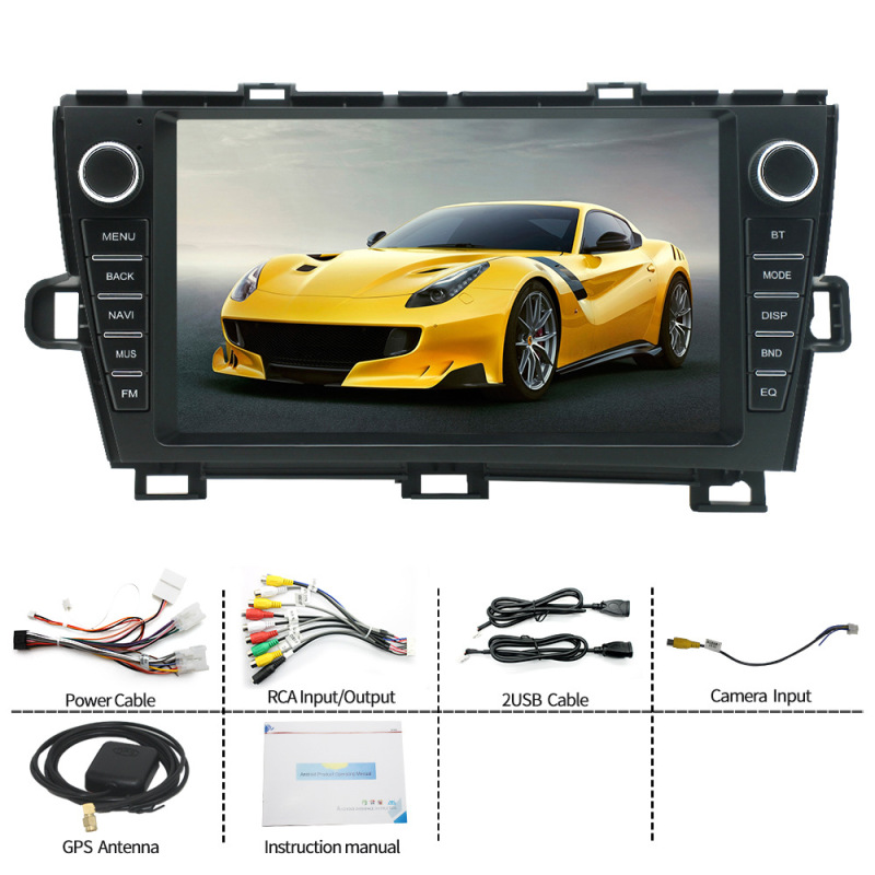 Top-Quality Car DVD Player Frame 9inch Car Audio with GPS USB Navigations System Auto Radio for Toyota Prius 2009-2012