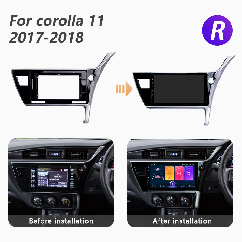 Wholesale Cheap Car Audio 10.1" Android Car DVD Player Accessories Wire Adapter Connector Plug Cable Music Radio for Toyota Corolla 2017-2018