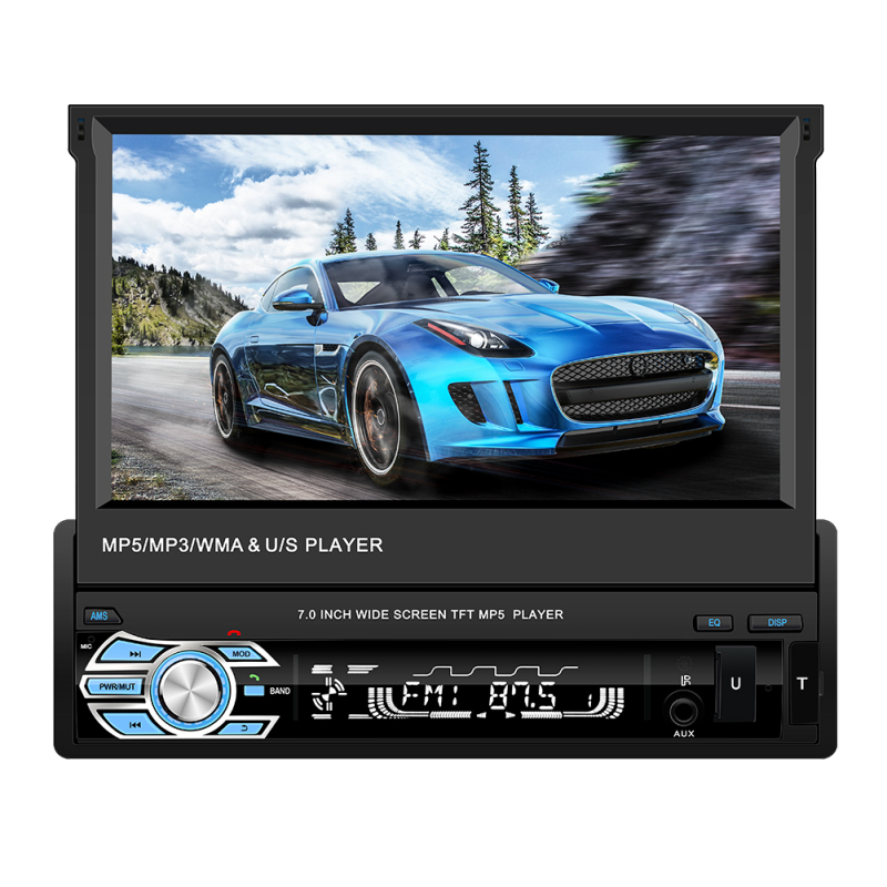 7 Inch Retractable and Detachable Car Screen MP3/MP4/MP5 Players Win-CE Radio Car Audio