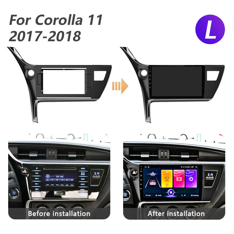 Wholesale Cheap Car Audio 10.1" Android Car DVD Player Accessories Wire Adapter Connector Plug Cable Music Radio for Toyota Corolla 2017-2018