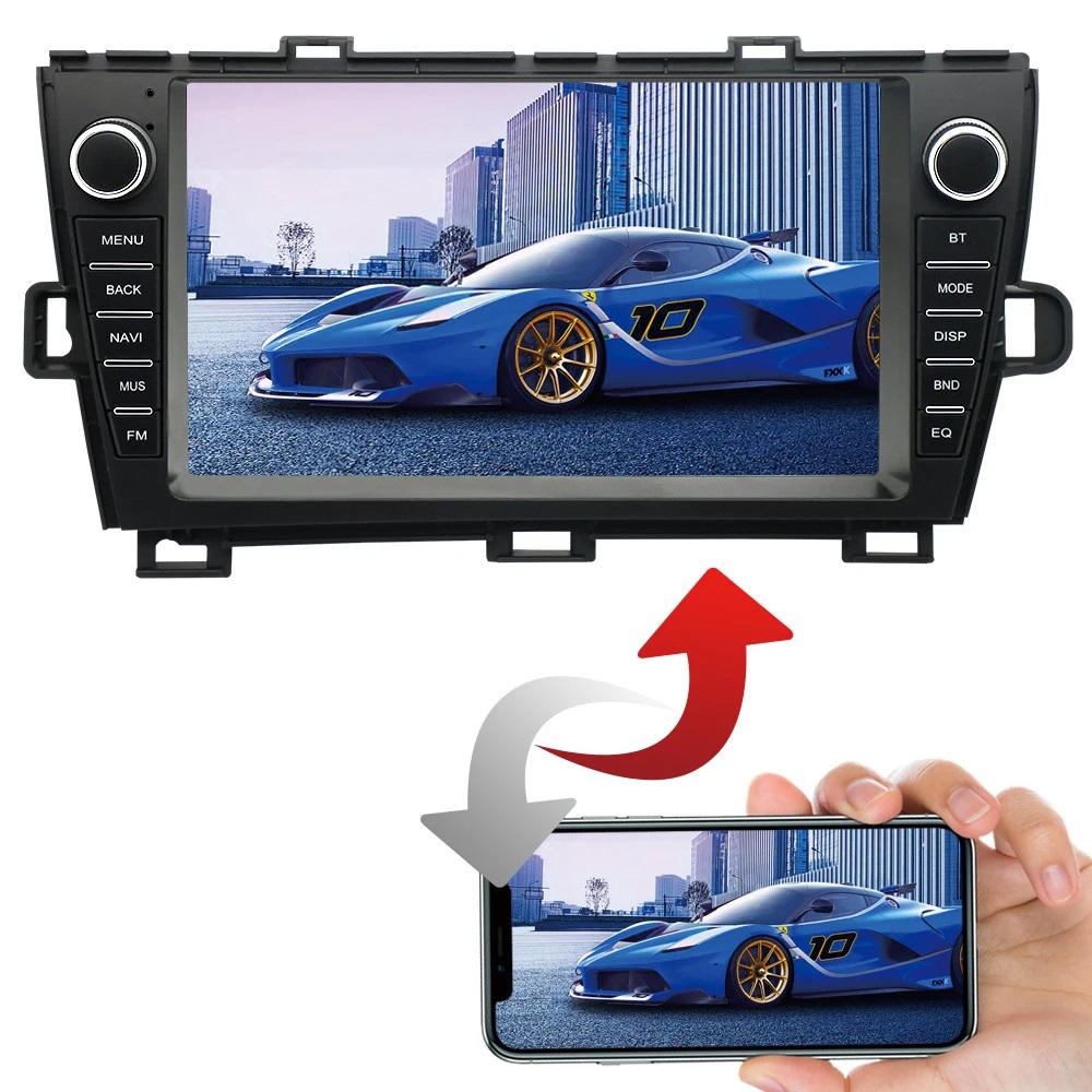 Top-Quality Car DVD Player Frame 9inch Car Audio with GPS USB Navigations System Auto Radio for Toyota Prius 2009-2012