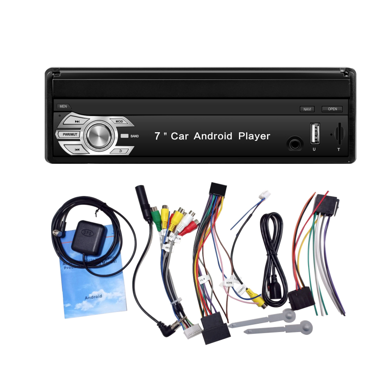 Retractable 7-Inch Car MP5 Card Player with Bluetooth Call and Reverse Priority with MP3 Radio