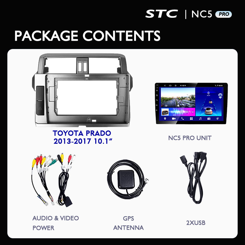 Car Android 10 2DIN WiFi Ai Voice Car Radio Audio for Toyota Prado 2014-2017 Car DVD Player