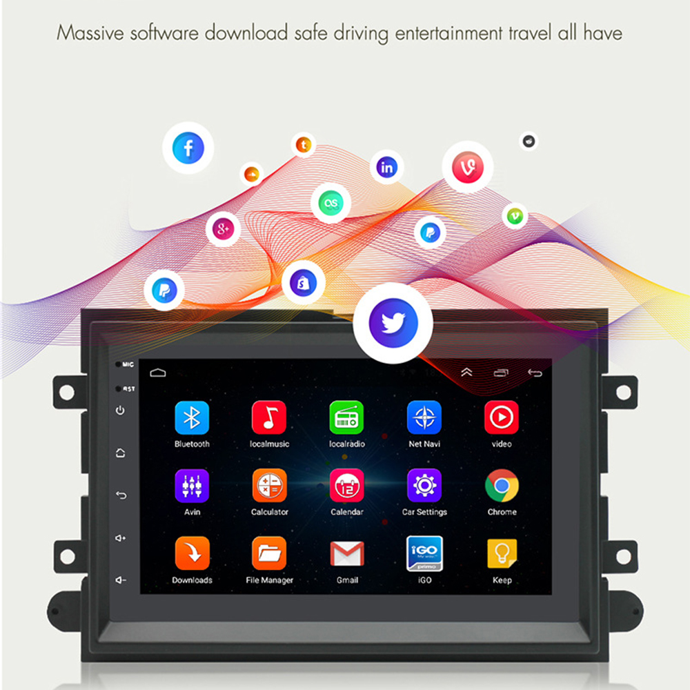 Car Stereo Steering Wheel Conntrols Navigation Audio Carplay GPS Bt WiFi Mirror Link Car Multimedia Player for Ford F150