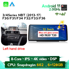 10.25" 12.3inch Wireless Multimedia Display Navigation& GPS Carplay Android Car Audio for BMW 3/4 Series F10 F21 F30 F31 F15 F16