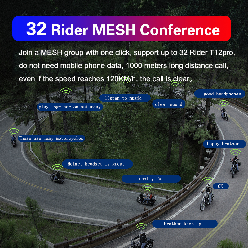Motorcycle Helmet Bluetooth Intercom System Microphone Universal Helmet with HD Speakers