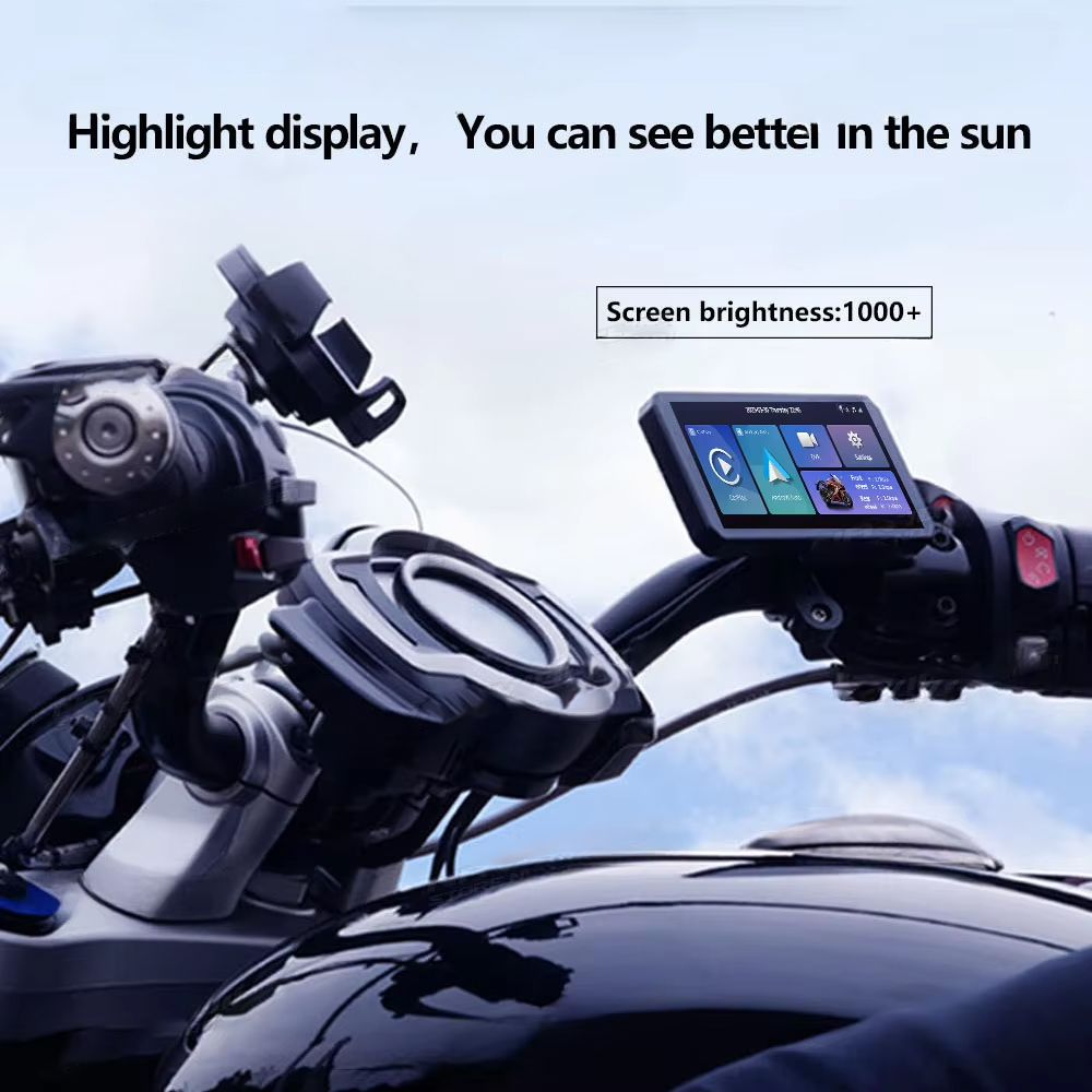 Ghf Universal Portable 6.3 Inch Touch Screen Wireless Motorcycle Carplay Android Car Radio GPS Ipx7 Waterproof Car MP3 Player
