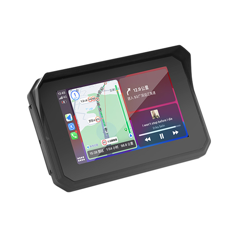 5 Inch Stereo Motorcycle Wireless Carplay Multimedia Video Display GPS Navigation WiFi Bt Waterproof Car Audio