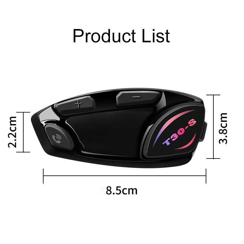 Ghf Wireless Bluetooth Helmet Earphone 5.3 Interphone Helmet Headset for Motorcycle