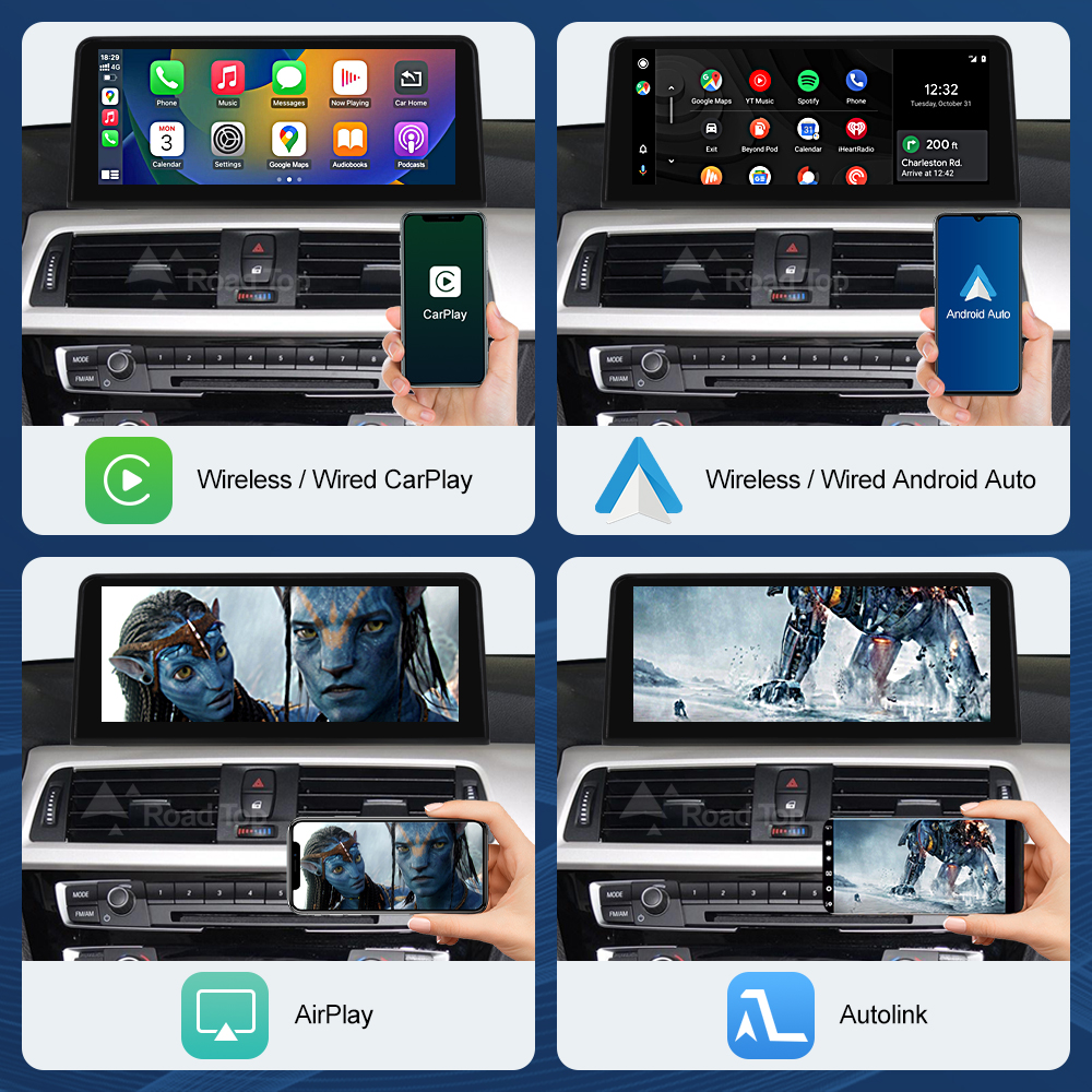 10.25" 12.3inch Wireless Multimedia Display Navigation& GPS Carplay Android Car Audio for BMW 3/4 Series F10 F21 F30 F31 F15 F16