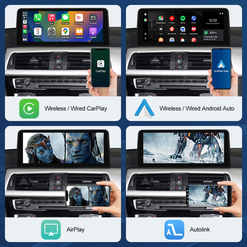 10.25" 12.3inch Wireless Multimedia Display Navigation& GPS Carplay Android Car Audio for BMW 3/4 Series F10 F21 F30 F31 F15 F16