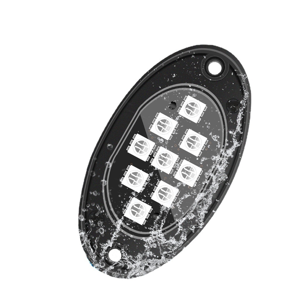 The Newest Waterproof RGB Rock Light 8 Pods Smart LED Lights with APP Control, 2 Music Modes for Cars, Suvs, Trucks