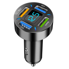 66W 4 Ports USB Pd Quick Car Charger QC 3.0 Mobile on Board Charger