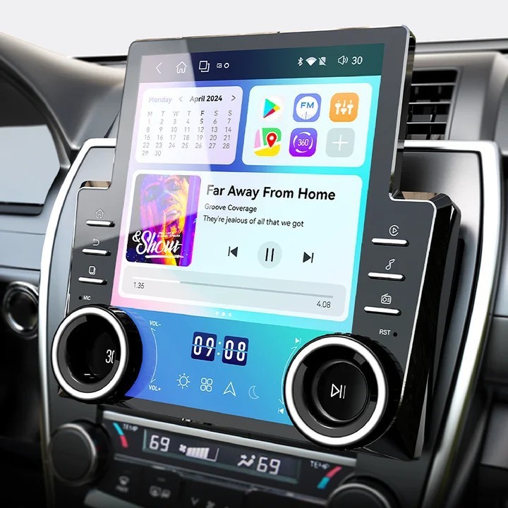 Popular Android 13 Car Audio 9.7 Inch Vertical Dual Knob Large Screen Multifunction Player with Apple Carplay/Reverse Camera