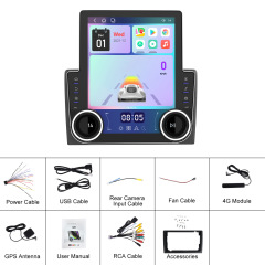 Popular Android 13 Car Audio 9.7 Inch Vertical Dual Knob Large Screen Multifunction Player with Apple Carplay/Reverse Camera