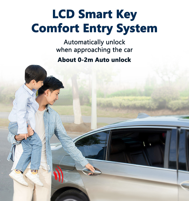 Car Alarm System Smart Remote Control Start LCD Display Key for Mercedes-Benz