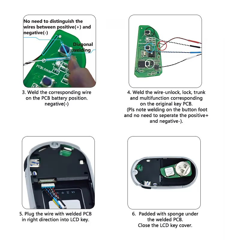 Car Alarm System Smart Remote Control Start LCD Display Key for Mercedes-Benz
