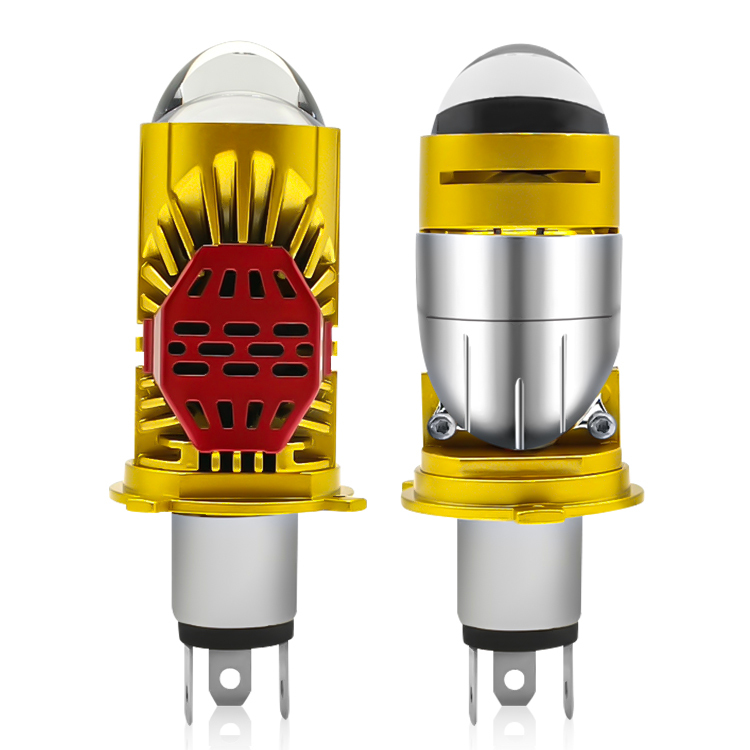 Motorcycle H4 LED Headlight Projector Lens 42W 4200lumem LED Bulbs High/Low Beam Car Bulb