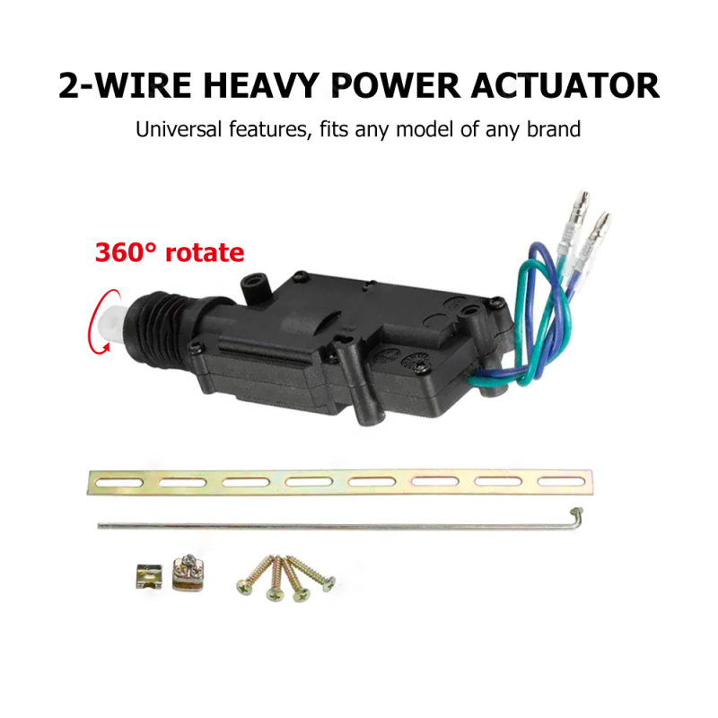 Auto Parts Universal Central Locking System Kit 2 Wires Car Door Lock Actuator for Russian Market