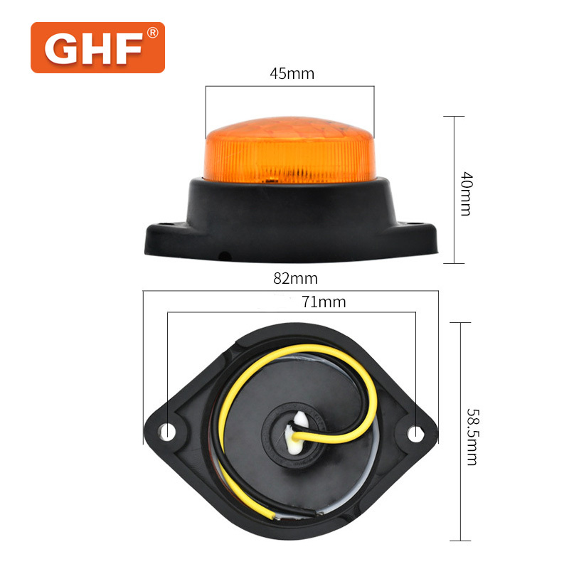24 Volt Clearance Lights for Trucks Side Night Warning Light