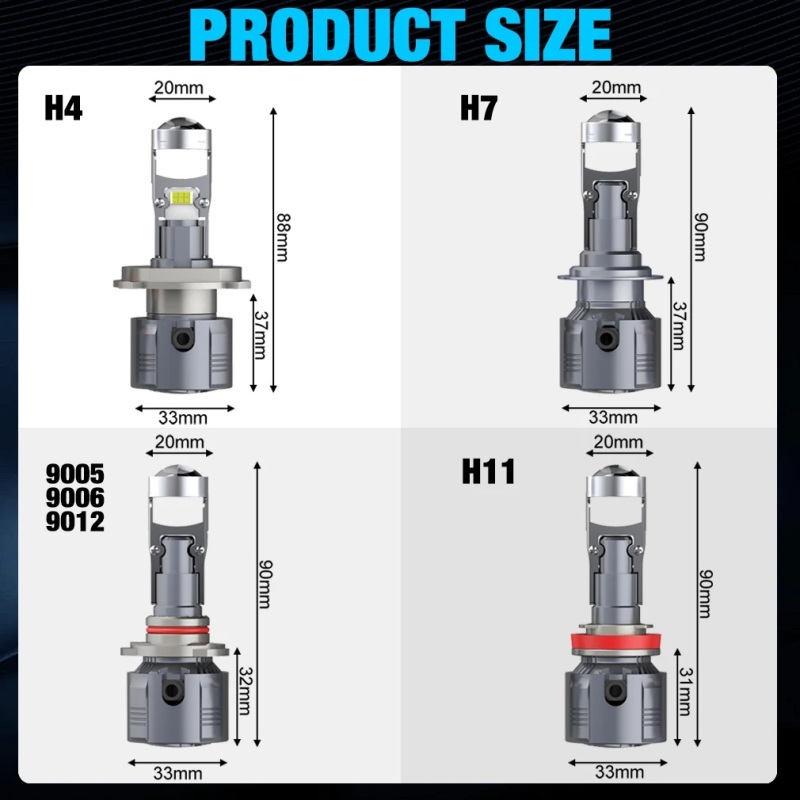80W Car LED lights 6000k projector lens h4 Led headlight for car / motorcycle / PARA Motocicleta
