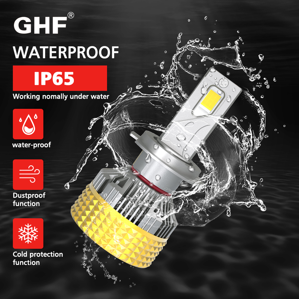 90W super-focus LED headlights reduce energy consumption by half and double the brightness!
