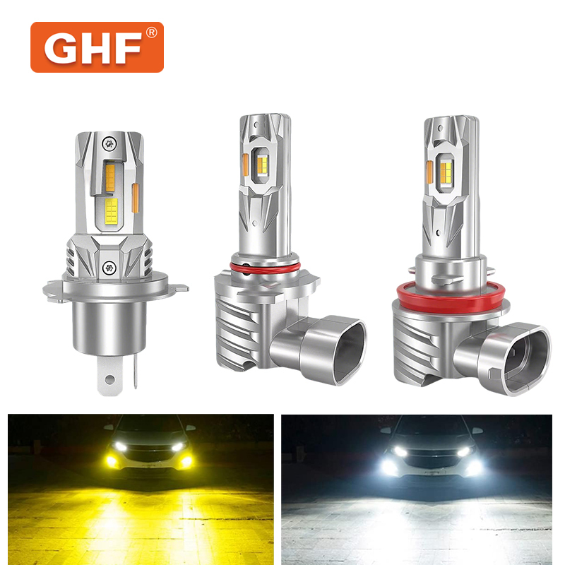 White and Yellow Switchable LED Headlight Bulb Plug-in Car LED Light for H4 H11 9005 9006