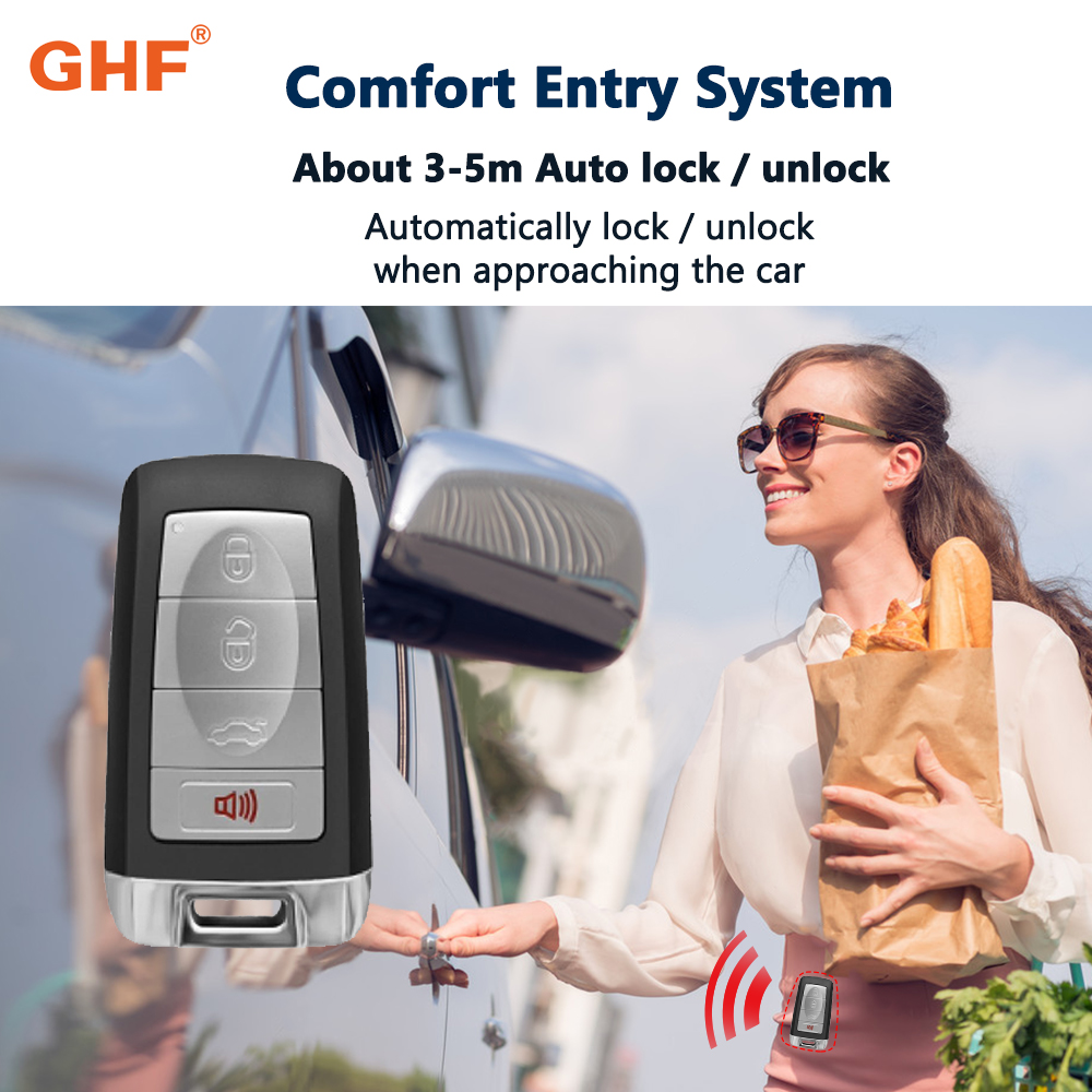 12V Universal One Way Pke Car Alarm System with Bluetooth APP Remote Engine Start – Car Security Accessories