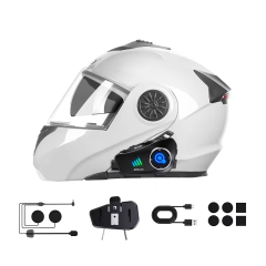 Integrated Waterproof Motorcycle Headset with Bluetooth HD Camera