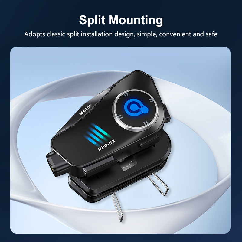 Integrated Waterproof Motorcycle Headset with Bluetooth HD Camera