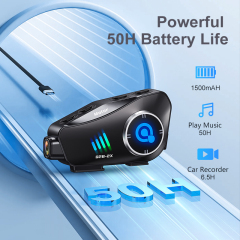 Integrated Waterproof Motorcycle Headset with Bluetooth HD Camera
