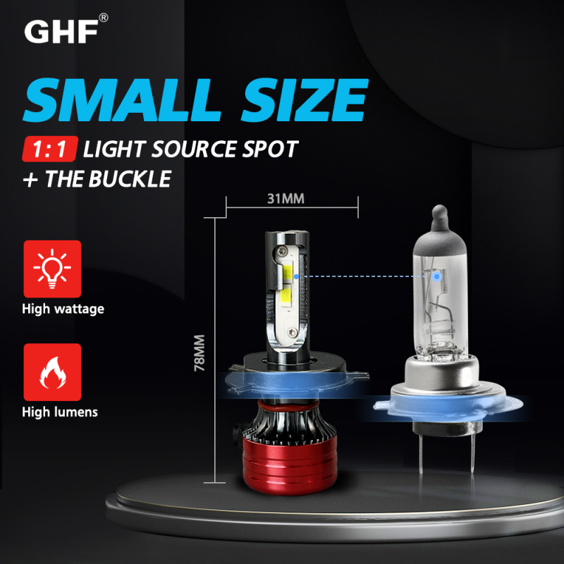 LED Car Light Bulb 100W 15000lm Auto Headlamp Lamp H7 H4 Turbo LED Headlight