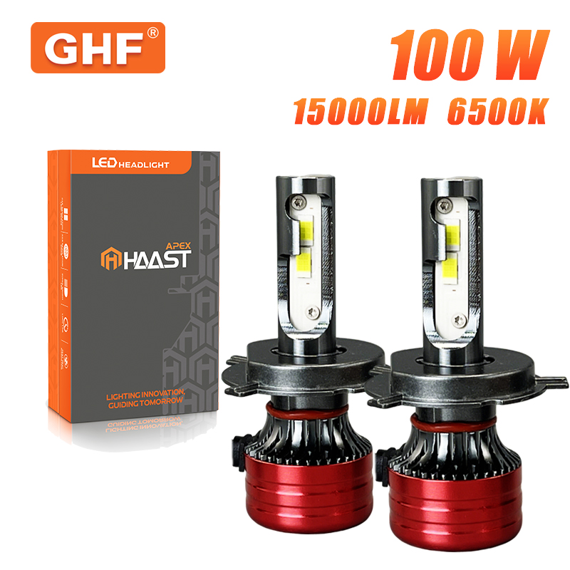 LED Car Light Bulb 100W 15000lm Auto Headlamp Lamp H7 H4 Turbo LED Headlight