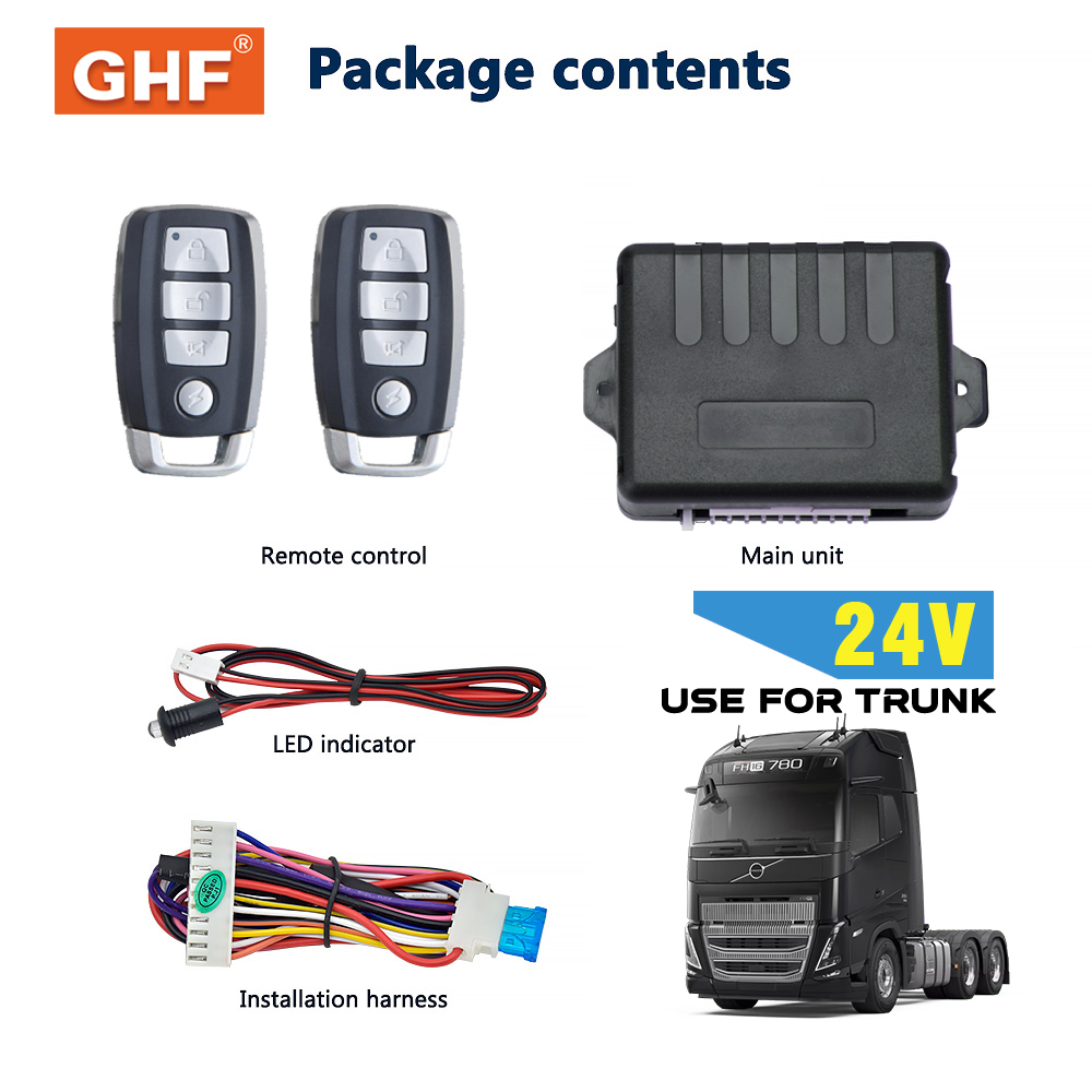 Vietnam 24V Smart Keyless Entry Anti Theft and Door System Truck Car Alarm System