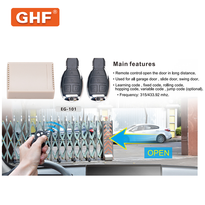 433MHz Wireless Remote Control Rolling Hopping Code Develop Custom RF Transmitter Gate Alarm Light Security System
